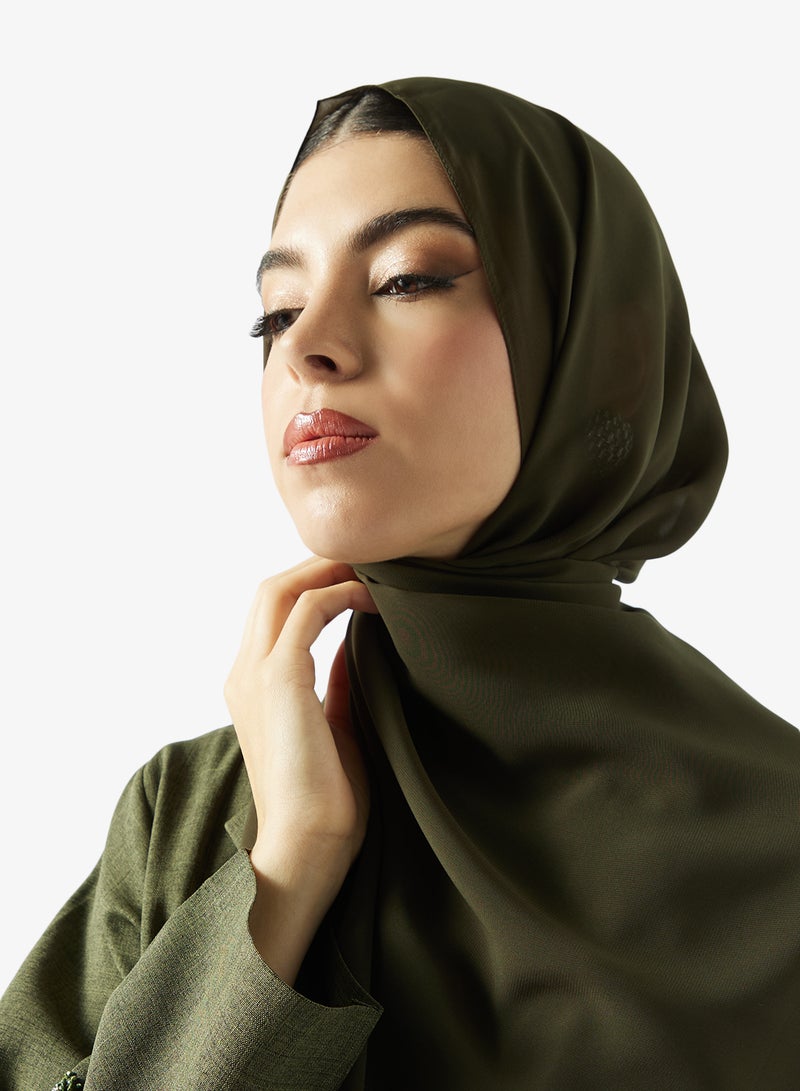 hayas closet Floral Embellished Open Front Lapel Collar Abaya - Image 4
